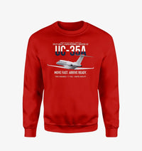 Thumbnail for UC-35A Citation Ultra Rapid Utility Airlift design on red sweatshirt