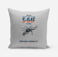 Thumbnail for Erickson S-64F Air Crane design on light gray pillow