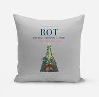 Thumbnail for Rotorua Regional Airport (ROT) design on light gray pillow