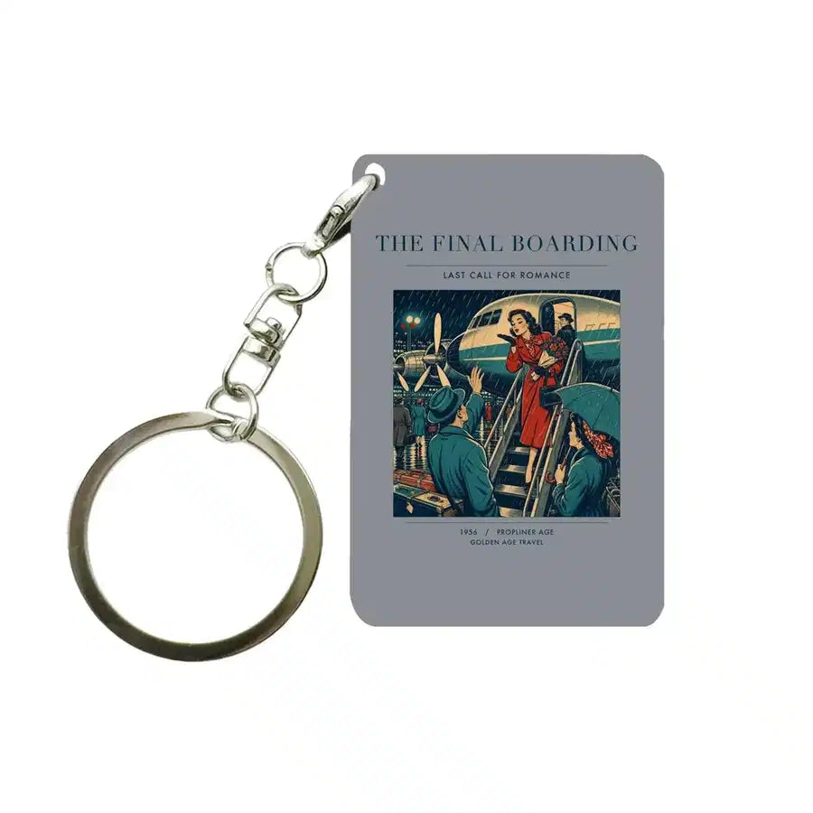 VINTAGE G4102 - The Final Boarding - Designed Key Chain design on gray