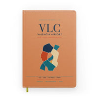 Thumbnail for Valencia Airport (VLC) design on orange notebook