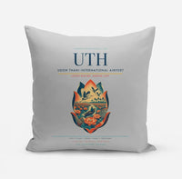 Thumbnail for Udon Thani International Airport (UTH) design on light gray pillow