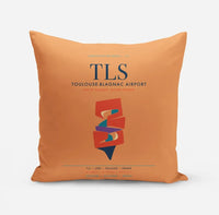 Thumbnail for Toulouse-Blagnac Airport (TLS) design on orange pillow