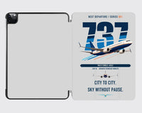 Thumbnail for Boeing 737 MAX 8 design on light gray ipad tablet case