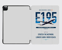 Thumbnail for Embraer E195 design on light gray ipad tablet case
