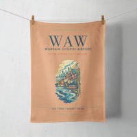 Thumbnail for Warsaw Chopin Airport (WAW) design on orange towel