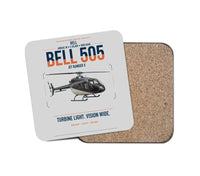 Thumbnail for Bell 505 Jet Ranger X design on light gray 1 piece coaster