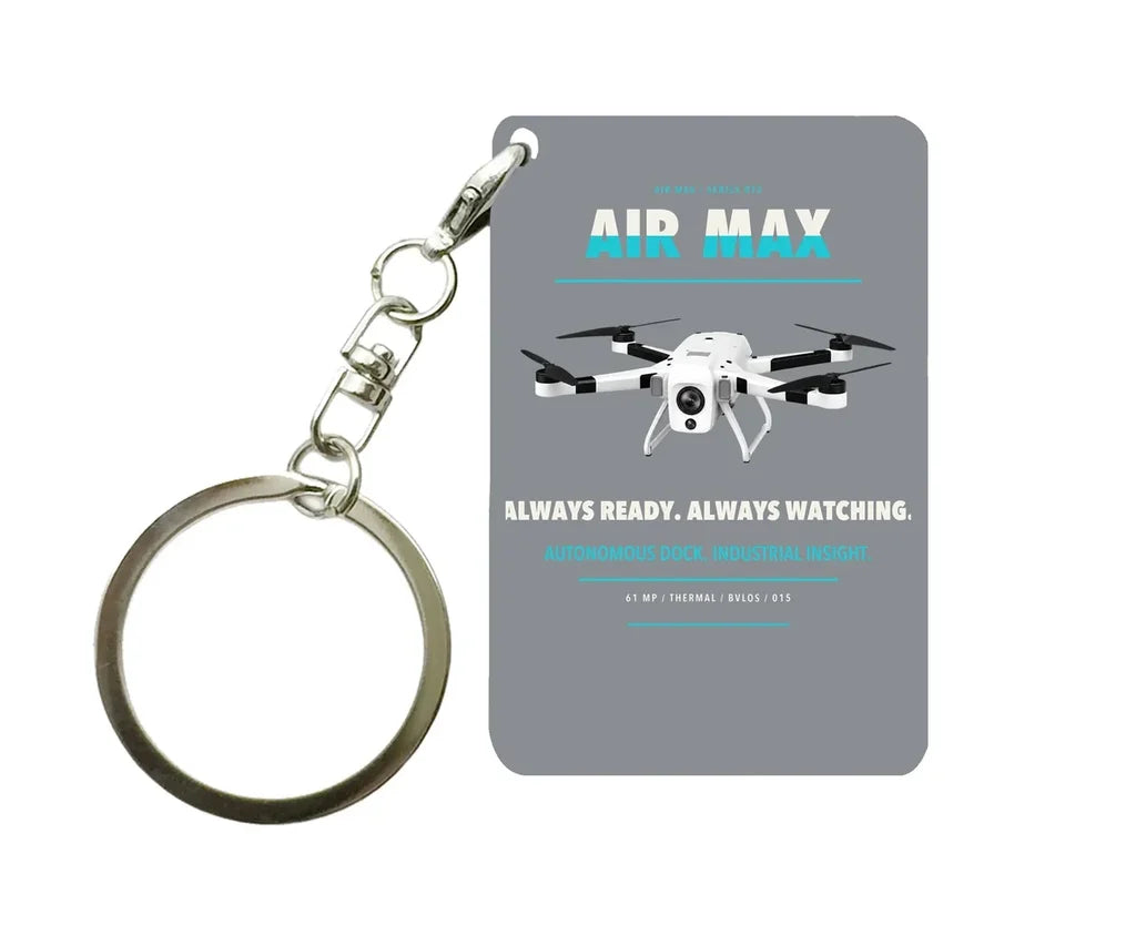 Percepto Air Max Key Chain design on gray key chain