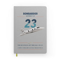 Thumbnail for Bombardier Learjet 23 design on light gray notebook