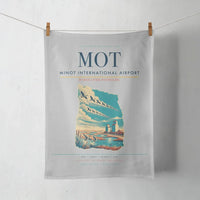 Thumbnail for Minot International Airport (MOT) design on light gray towel