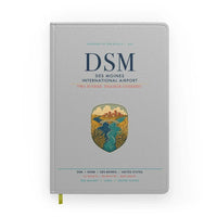 Thumbnail for Des Moines International Airport (DSM) design on light gray notebook