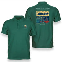 Thumbnail for VINTAGE G4152 - The River Of Lights - Double-Side Polo T-Shirt design on green