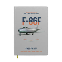 Thumbnail for F-86F Sabre Sweep The Sky design on light gray notebook