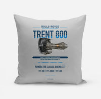 Thumbnail for TRENT 800 design on light gray pillow