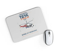 Thumbnail for Turkish Aerospace T625 Gökbey design on light gray rectangle mouse pad