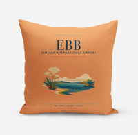 Thumbnail for Entebbe International Airport (EBB) design on orange pillow