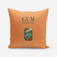 Thumbnail for Antonio B. Won Pat International Airport (GUM) design on orange pillow