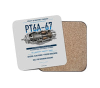 Thumbnail for PT6A-67 design on light gray 1 piece coaster