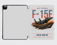 Thumbnail for F-15E Strike Eagle design on light gray ipad tablet case