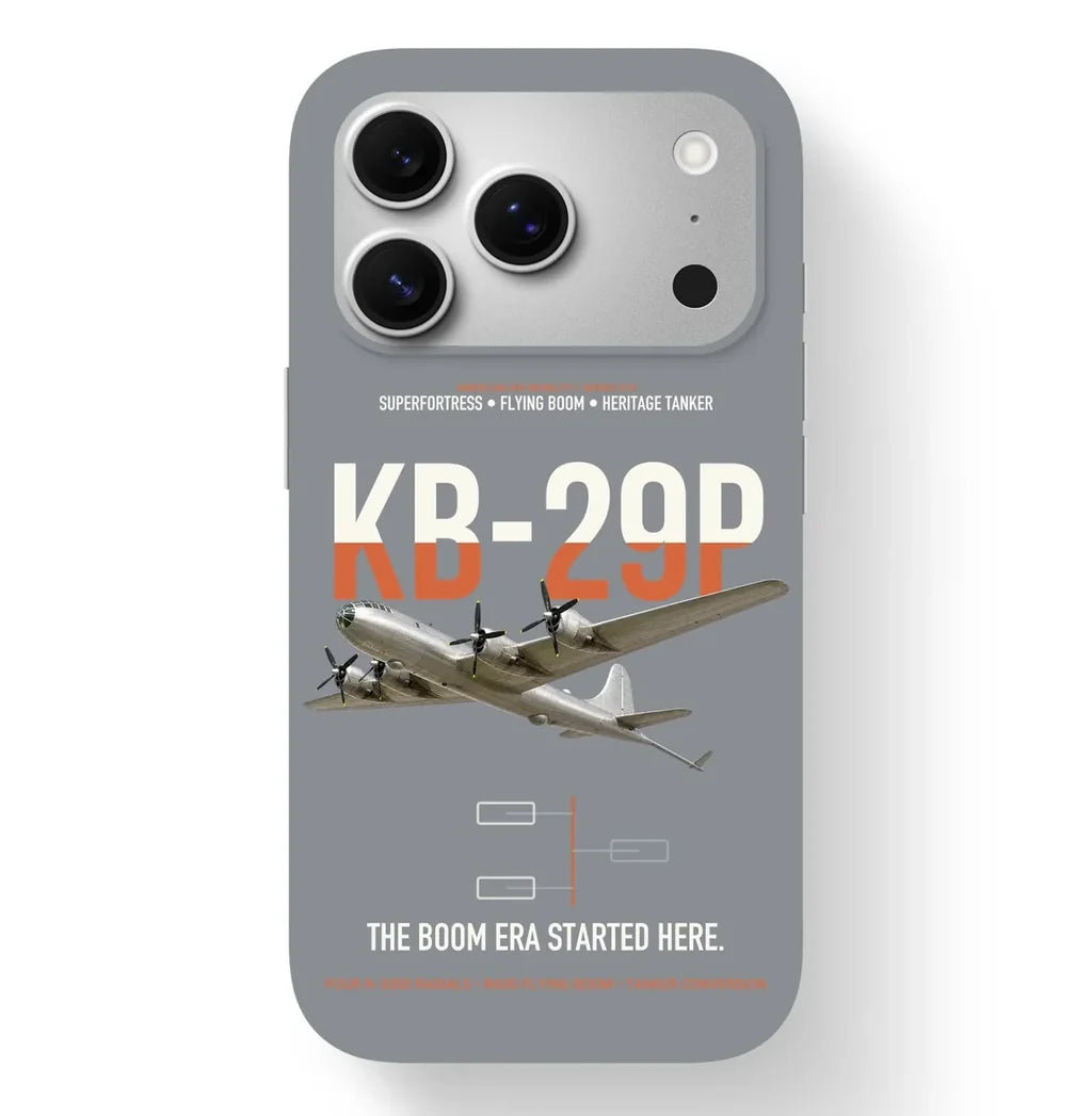 KB-29P SUPERFORTRESS design on gray magsafe iphone case, for iPhone 17 Pro