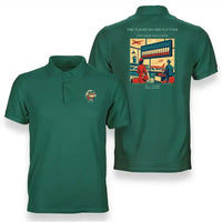 Thumbnail for VINTAGE G4302 - The Flight Board Flutter - Double-Side Polo T-Shirt design on green