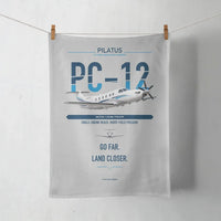 Thumbnail for Pilatus PC-12 PRO design on light gray towel