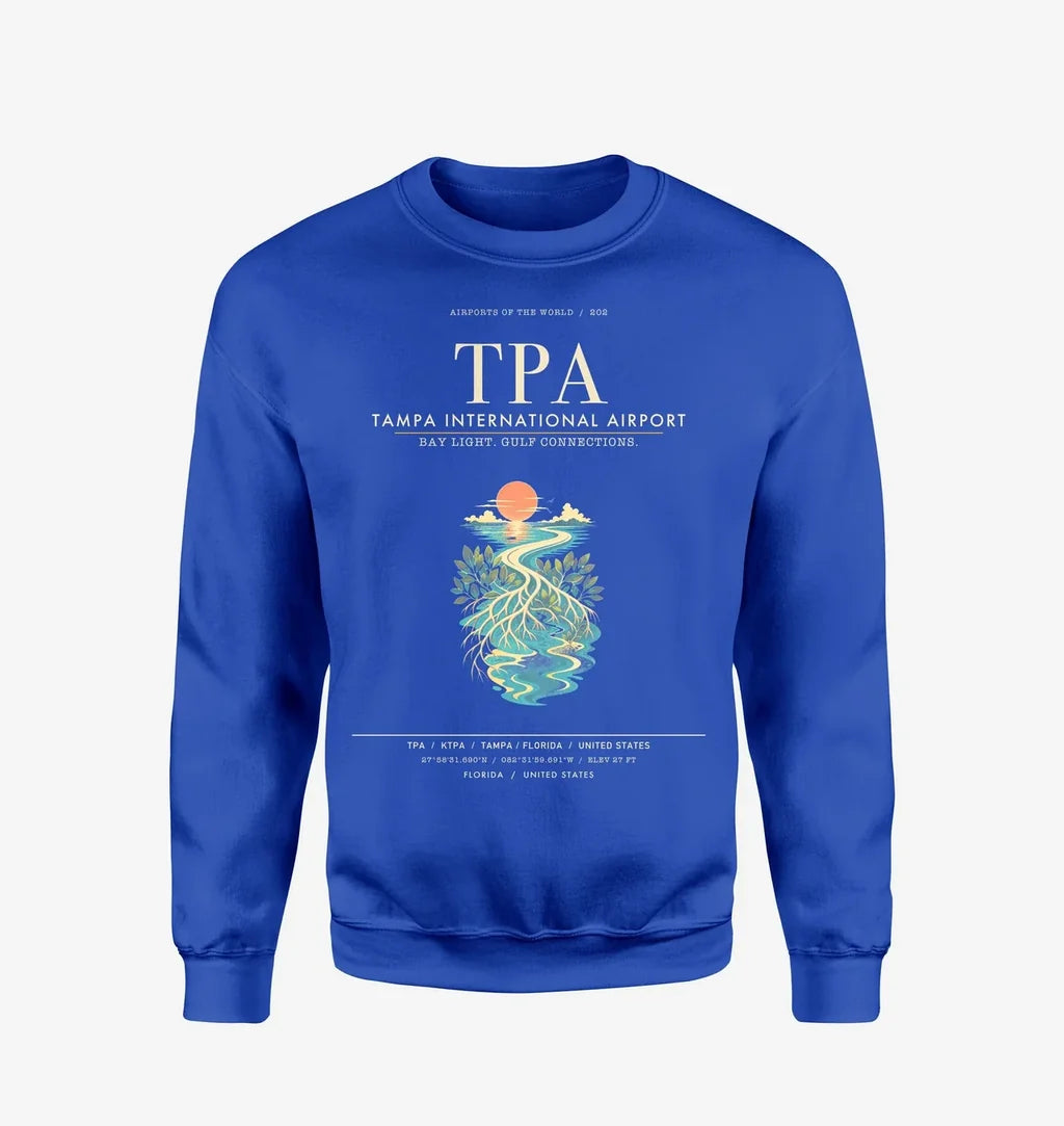 Tampa International Airport TPA Sweatshirt - Blue