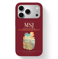 Thumbnail for Misawa Airport (MSJ) design on dark red iPhone 17 Pro MagSafe case