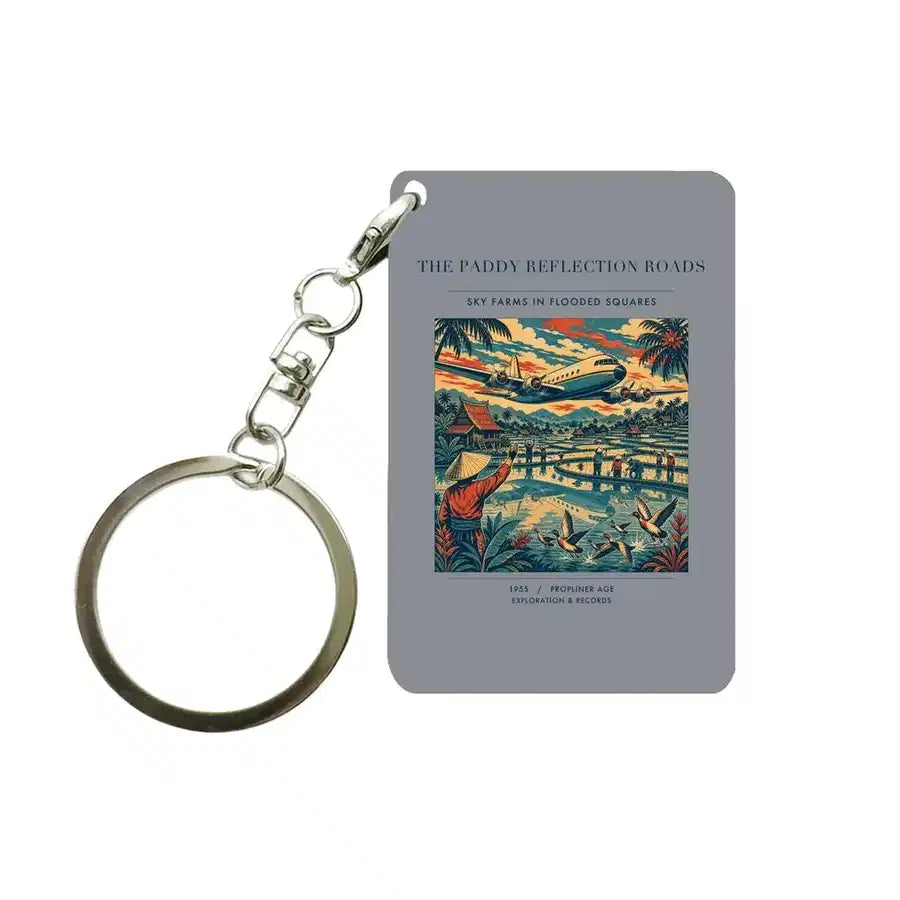VINTAGE G4497 - The Paddy Reflection Roads - Designed Key Chain design on gray