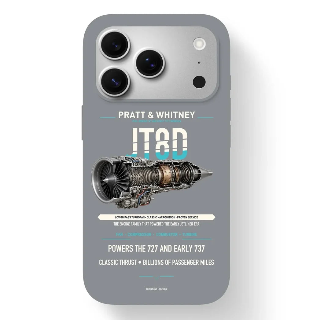 JT8D Case design on gray iphone case