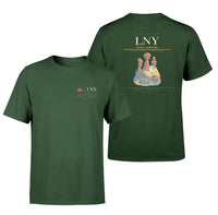 Thumbnail for Lanai Airport (LNY) design printed on dark green double-side t-shirt