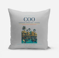 Thumbnail for Cadjehoun Airport (COO) design on light gray pillow