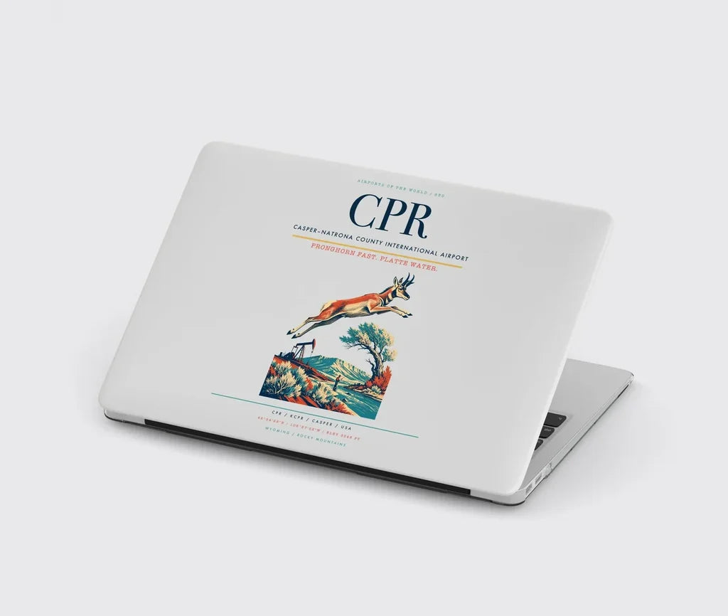 Casper–Natrona County International Airport (CPR) design on light gray MacBook case