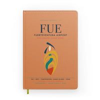Thumbnail for Fuerteventura Airport (FUE) design on orange notebook