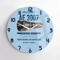 Thumbnail for AE 3007 design on light blue no frame wall clock