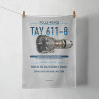 Thumbnail for TAY 611-8 design on light gray towel