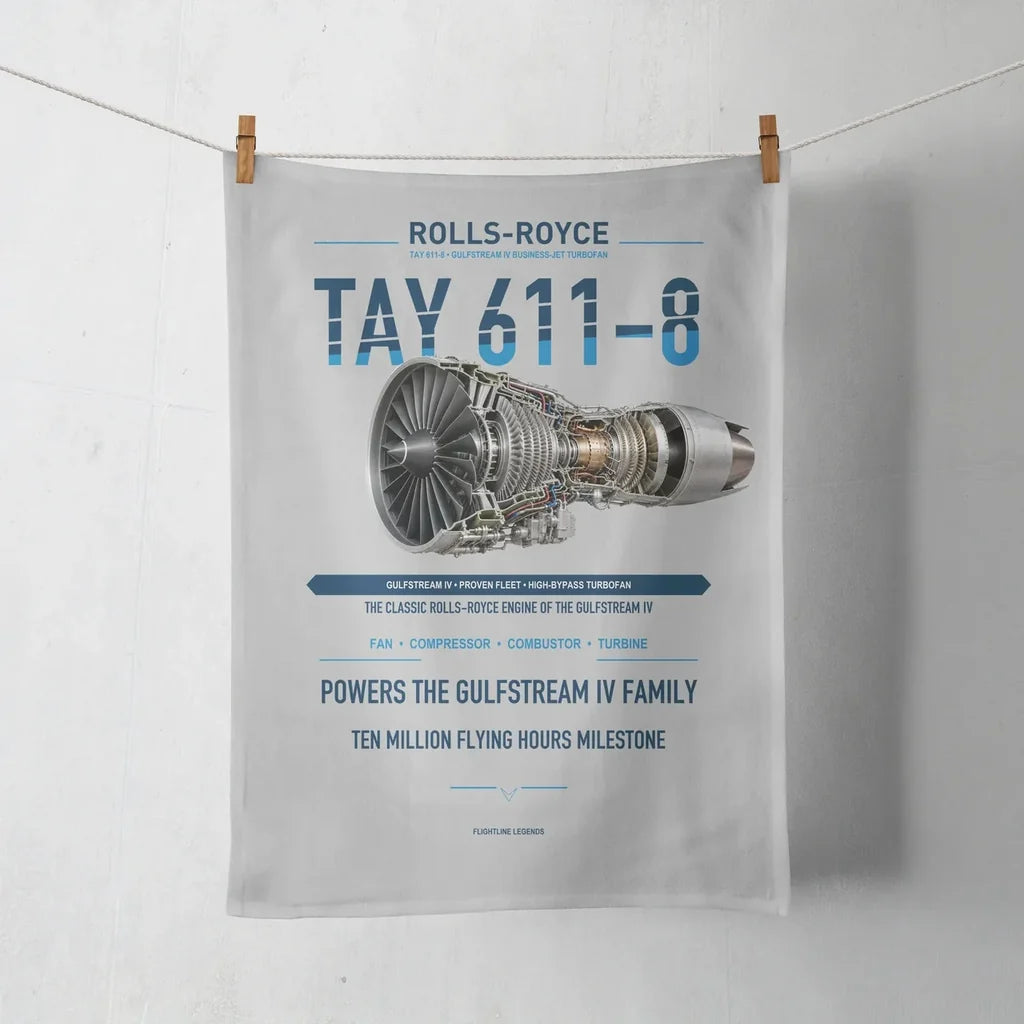 TAY 611-8 design on light gray towel