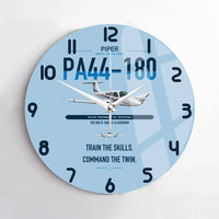 Thumbnail for Piper PA-44-180 Seminole design on light blue no frame wall clock