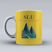 Thumbnail for George F. L. Charles Airport (SLU) airport code design on yellow ceramic mug