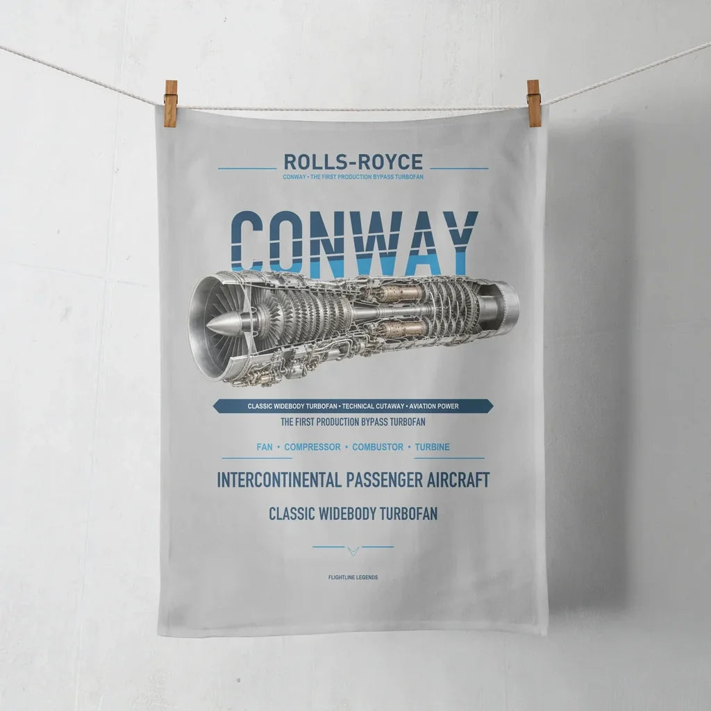 CONWAY design on light gray towel