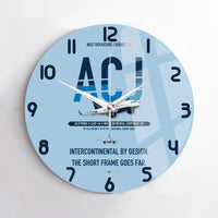 Thumbnail for Airbus ACJ319neo design on light blue no frame wall clock