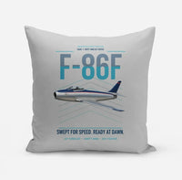 Thumbnail for F-86F Sabre design on light gray pillow