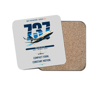 Thumbnail for Boeing 737-700 NG design on light gray 1 piece coaster