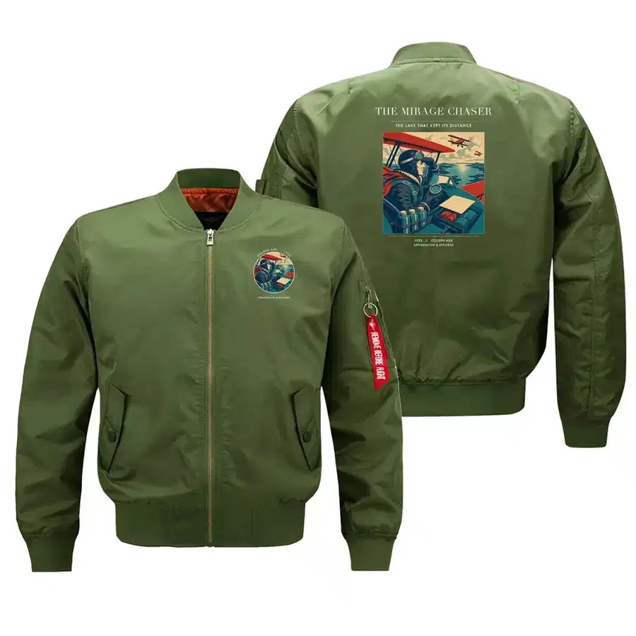VINTAGE G4337 - The Mirage Chaser - Bomber Jacket design on green