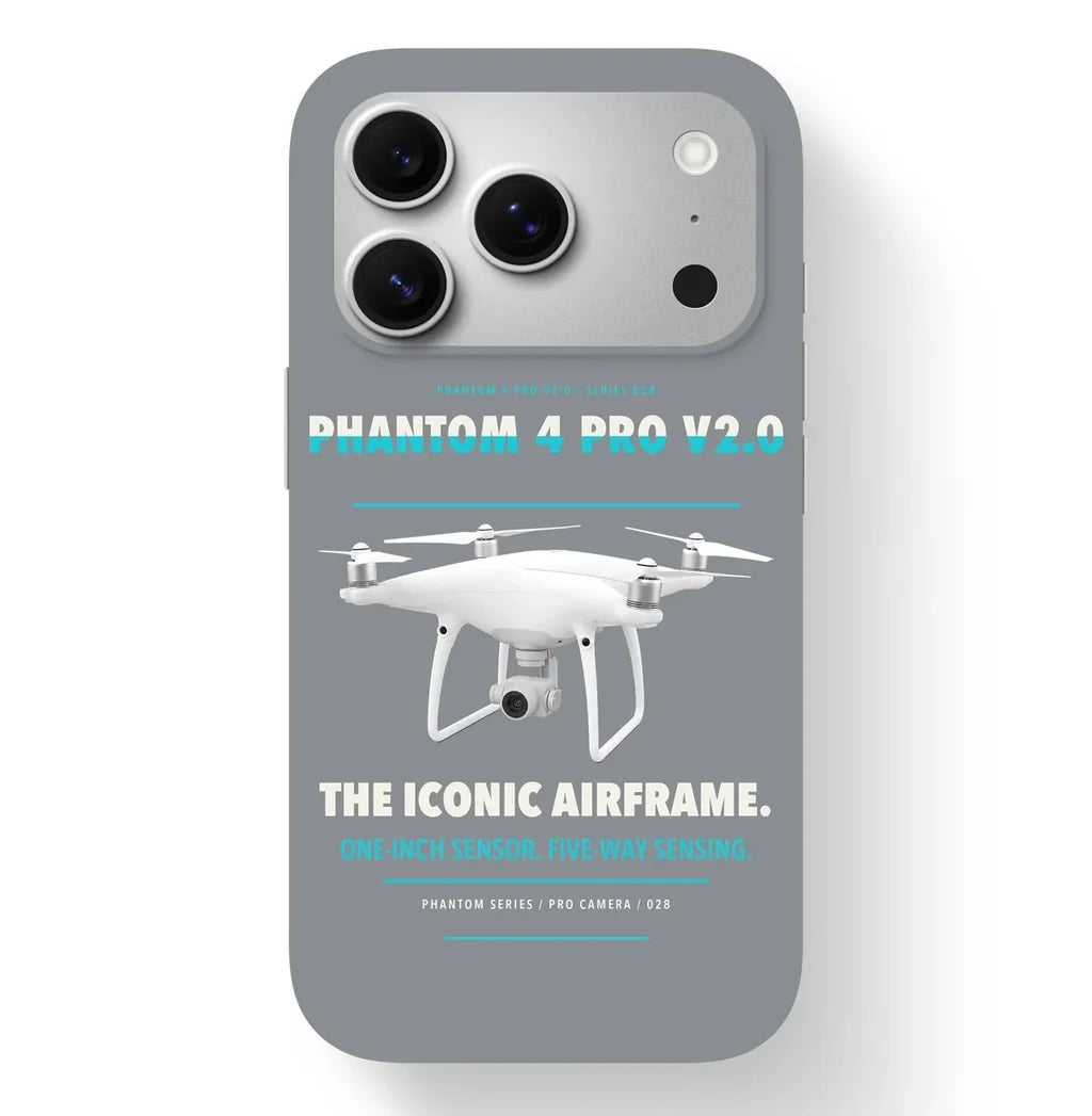 DJI Phantom 4 Pro V2.0 Case design on gray iphone case