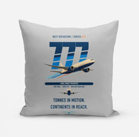 Thumbnail for Boeing 777F design on light gray pillow