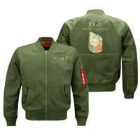Thumbnail for Eagle County Regional Airport (EGE) design on green bomber jacket