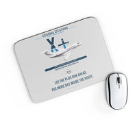 Thumbnail for Cessna Citation X+ design on light gray rectangle mouse pad