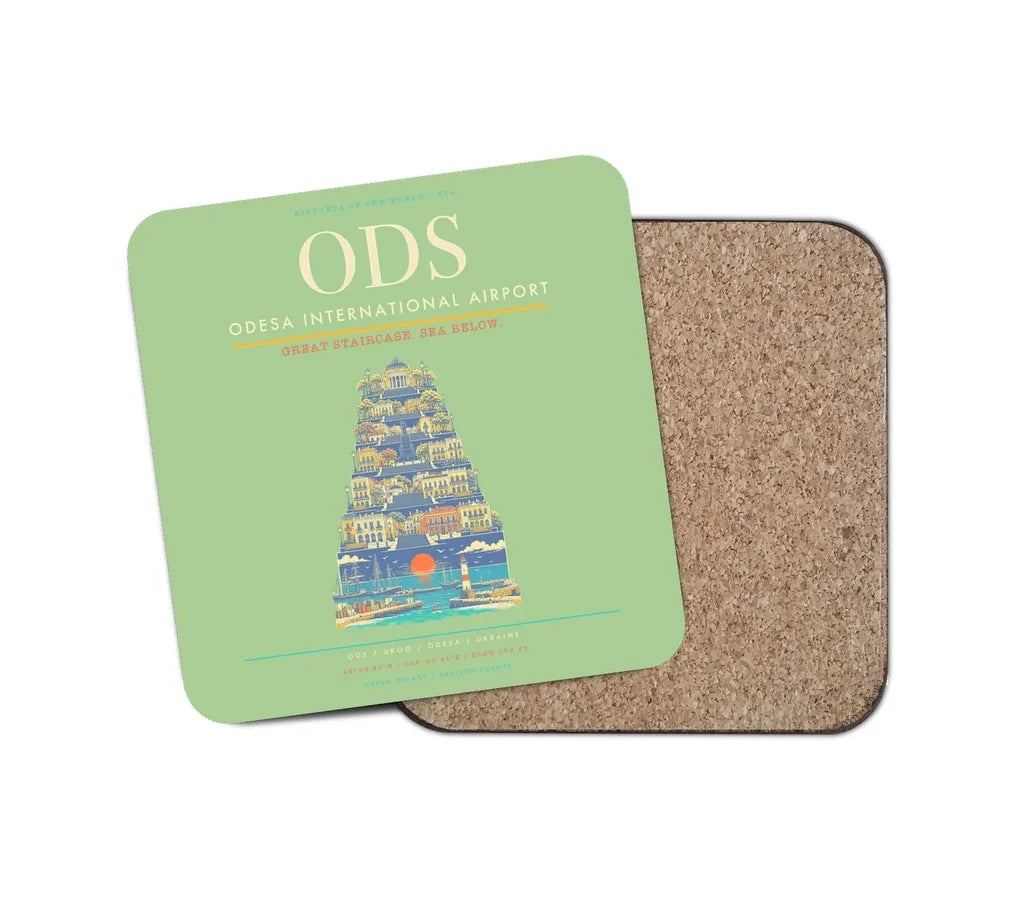 Odesa International Airport ODS Coaster 1-Piece - Light Green