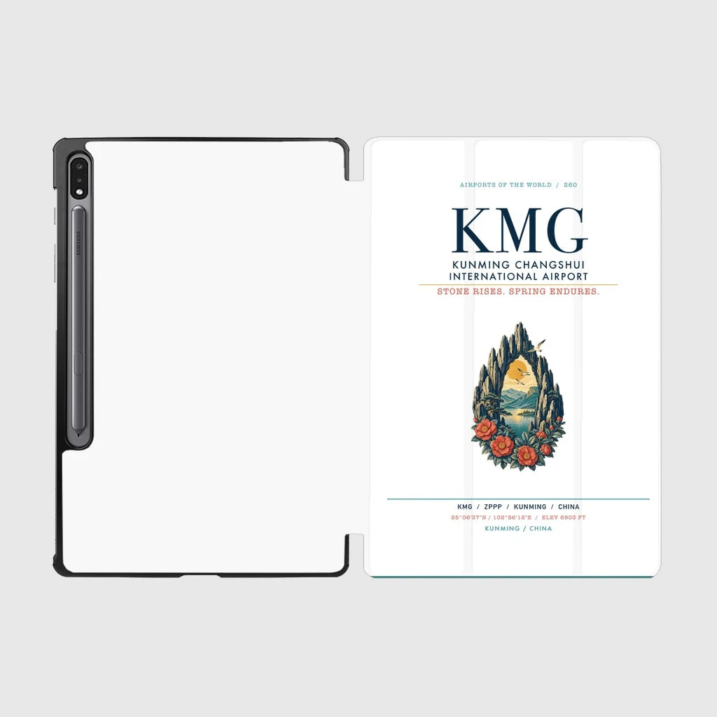 Kunming Changshui International Airport (KMG) design on white samsung tablet tablet case
